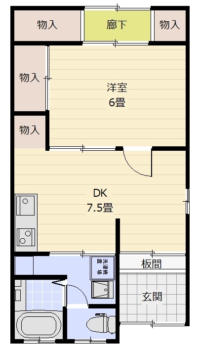 藤井寺市小山5丁目貸家 間取り