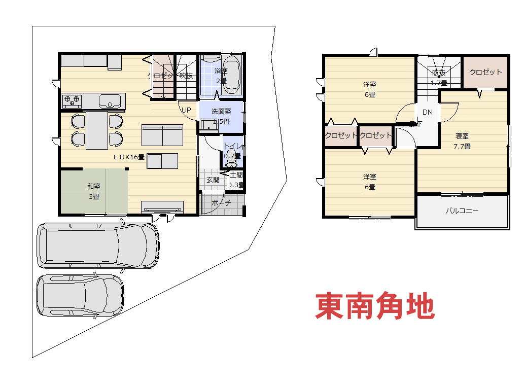恵我ノ荘１丁目Ａ号地　プラン図