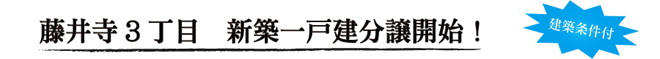 藤井寺3丁目新築一戸建分譲開始